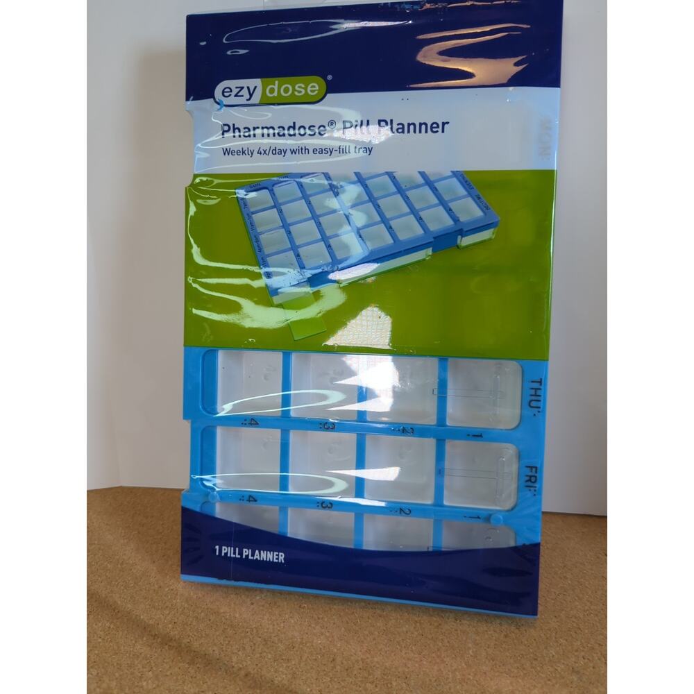 Ezy Dose 4-Times-A-Day Weekly 7-Day Pill and Vitamin Organizer │ Pill Planner│